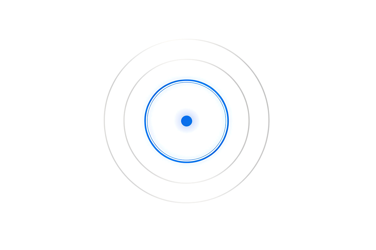 Concentric rings closing around a single point.
