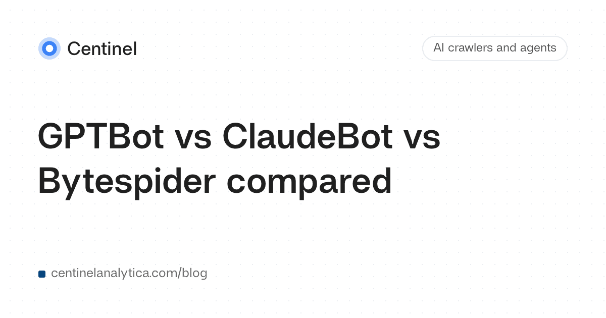 GPTBot vs ClaudeBot vs Bytespider compared