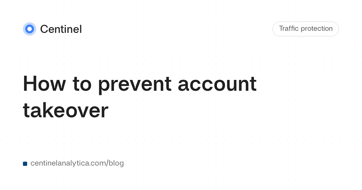 How to prevent account takeover