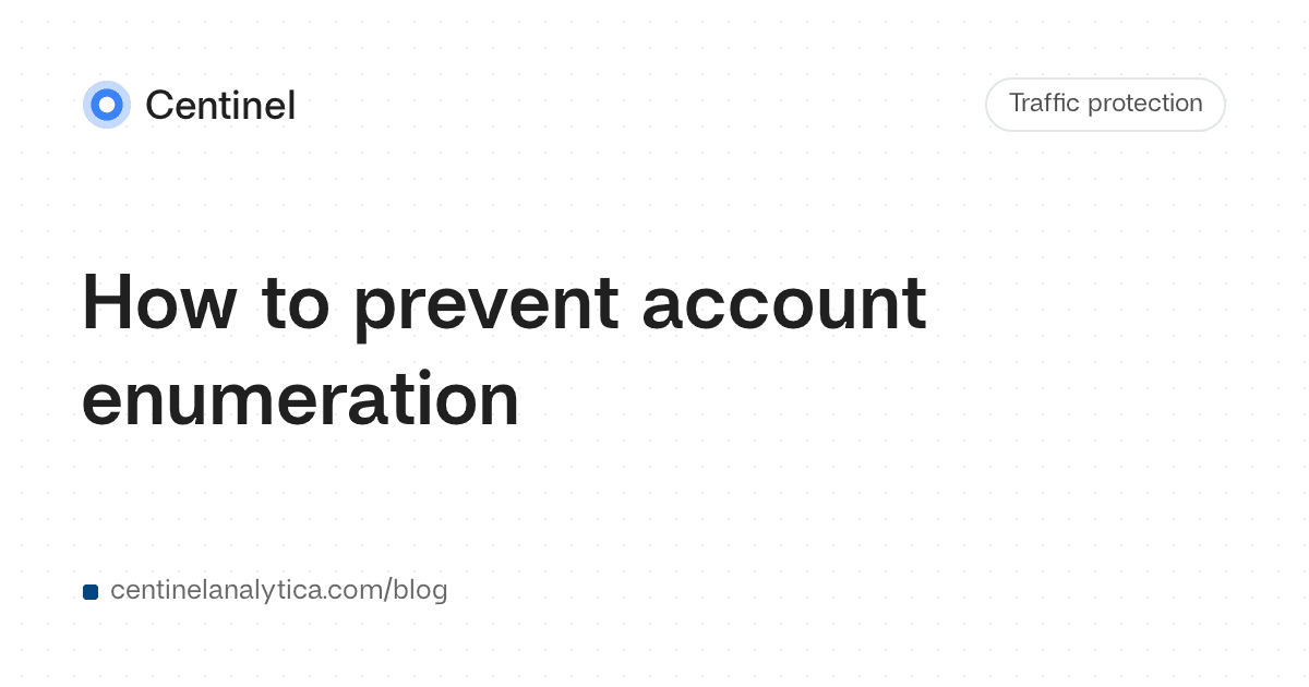 How to prevent account enumeration