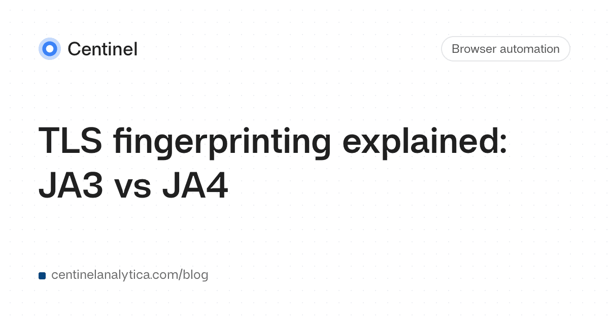 TLS fingerprinting explained: JA3 vs JA4