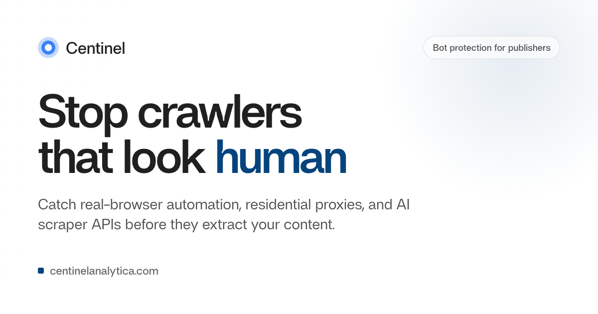 Appleton Centinel Centinel | Bot protection for publishers